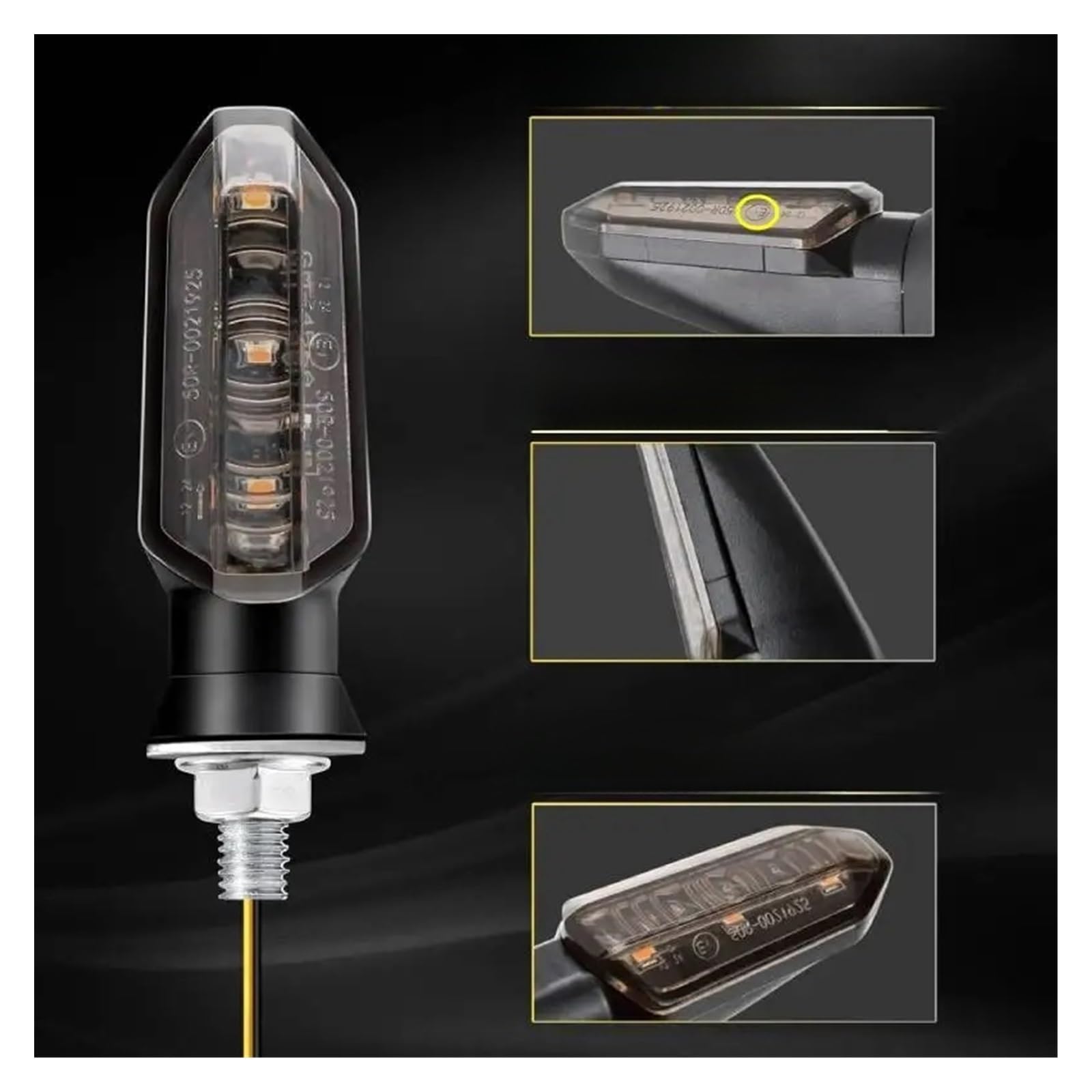 Indicador señal Giro Intermitentes LED Universales para Motocicleta, 12V, 8mm, Luces para para, Luz De Señal para