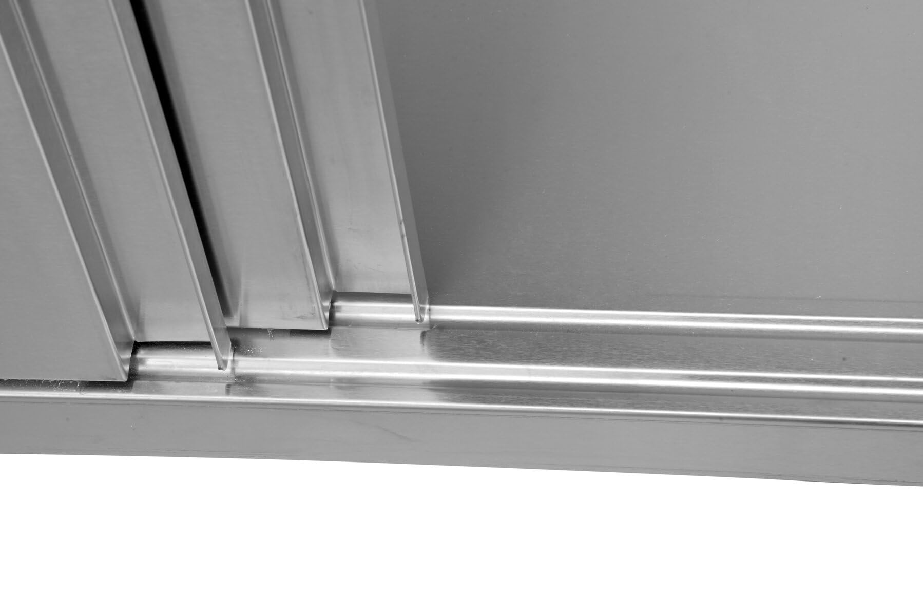 GastroHero Wandhängeschrank 100x40x65 cm, Edelstahl WHS-BASIC10 | Schiebetüren, hohe Tragkraft, AISI 201, höhenverstellbarer Zwischenboden, Küche Gastronomie Wandschrank