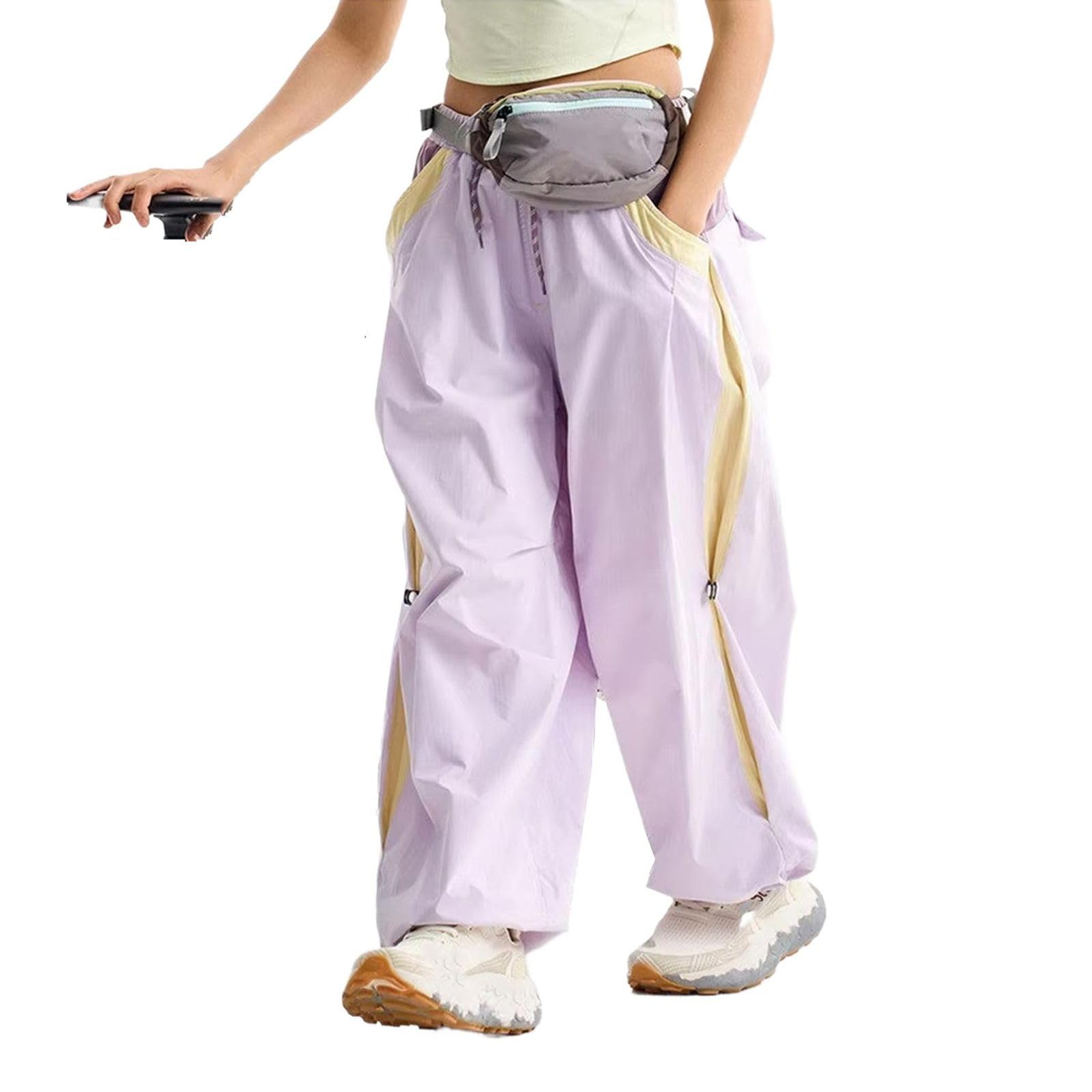 Pantalones de Carga callejeros para Hombre, Pantalones de Pista Unisex Holgados para Senderismo Deportivo