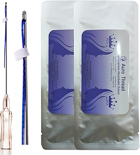 NW Pdo Thread (Nose thread cog 2-1 19G 60mm) For Face Lift/Whole Body Lift Cog Thread Blunt/Barb Thread For Nose Eye Lift (20 pieces) (Nose thread cog 2-1 19G 60mm)…