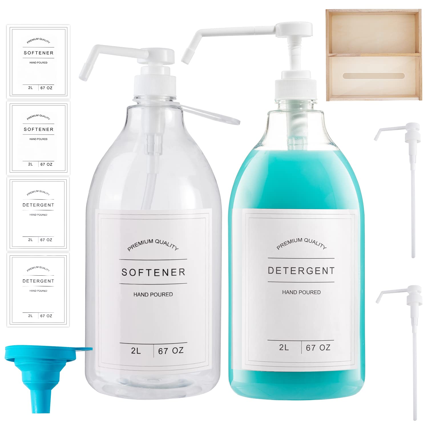 Liquid Laundry Detergent Dispenser for Laundry Room, 70.5oz Laundry Detergent Storage Container, Laundry Dispenser for Liquid Detergent, Includes