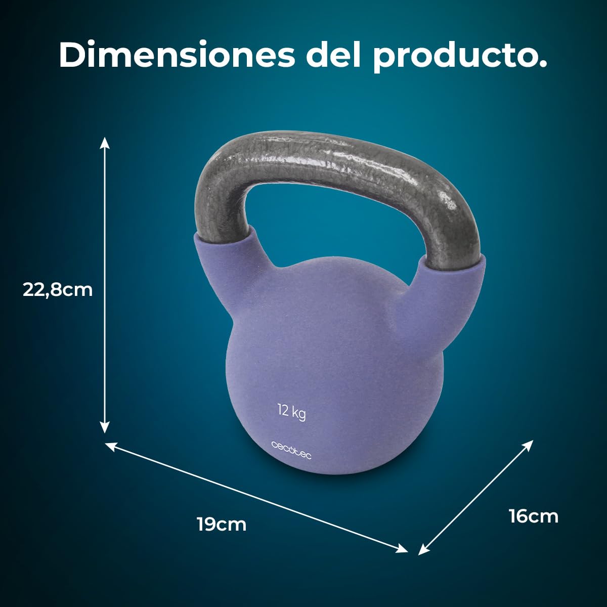 Cecotec Haltère Russe de 8 kg Drumfit KettleBell