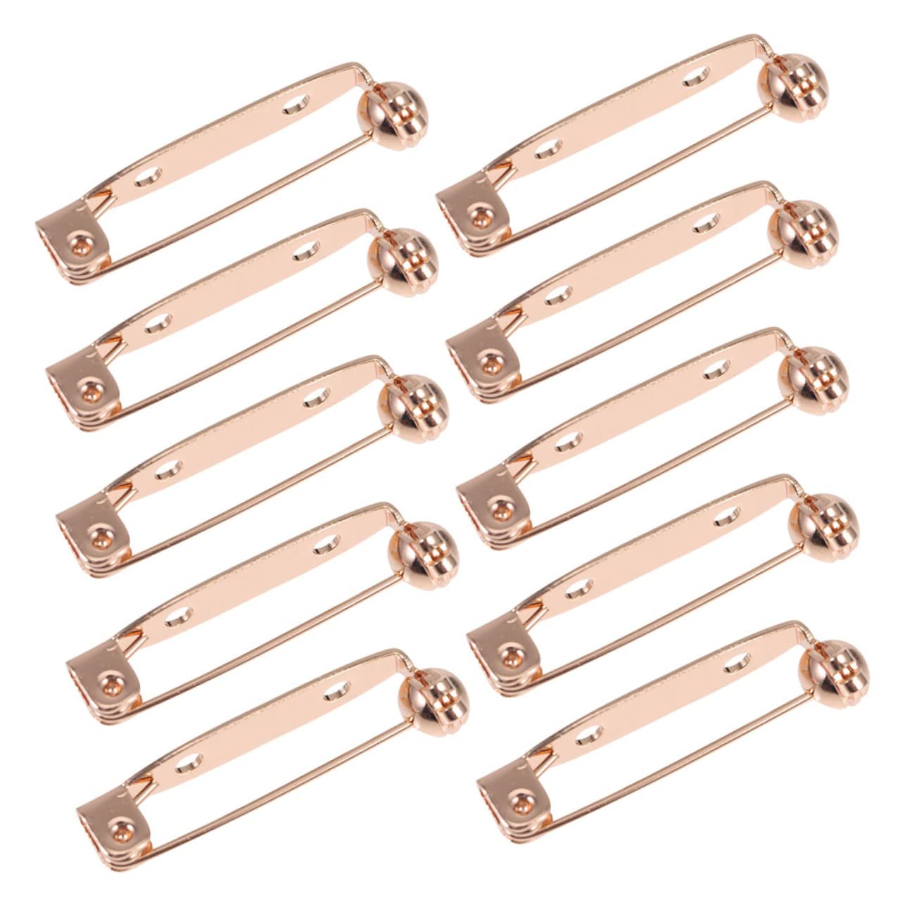 BESTYASH Alfiler Pin Horquillas Moño Chaquetones Mantoncillos Miçangas Broches De Seguridad De Bricolaje Patas Cierre Pasadores De Barra Broche De Seguridad Cobre Golden