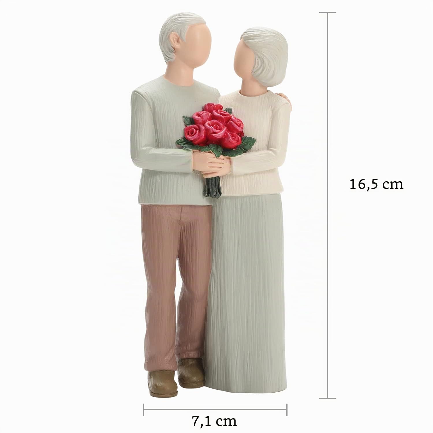 Figuras de pareja de ancianos, estatuas de aniversario de boda para decoración del hogar, figuras esculpidas pintadas a mano, regalos para padres y abuelos