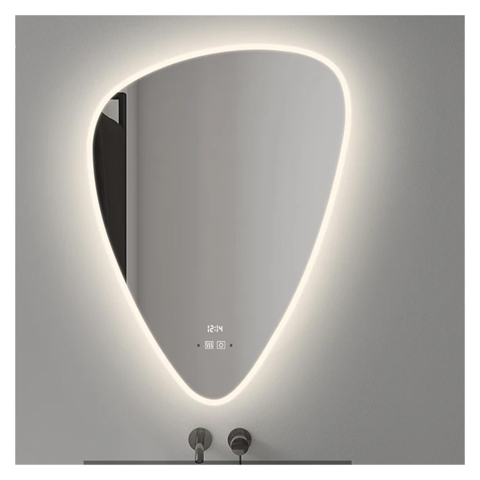 Espejos de baño decorativos con aumento de 20x28 pulgadas, gabinete antivaho inteligente, espejos de baño Compatible with ducha montados en la pared, espejo de afeitar, espejo inteligente LED con memo