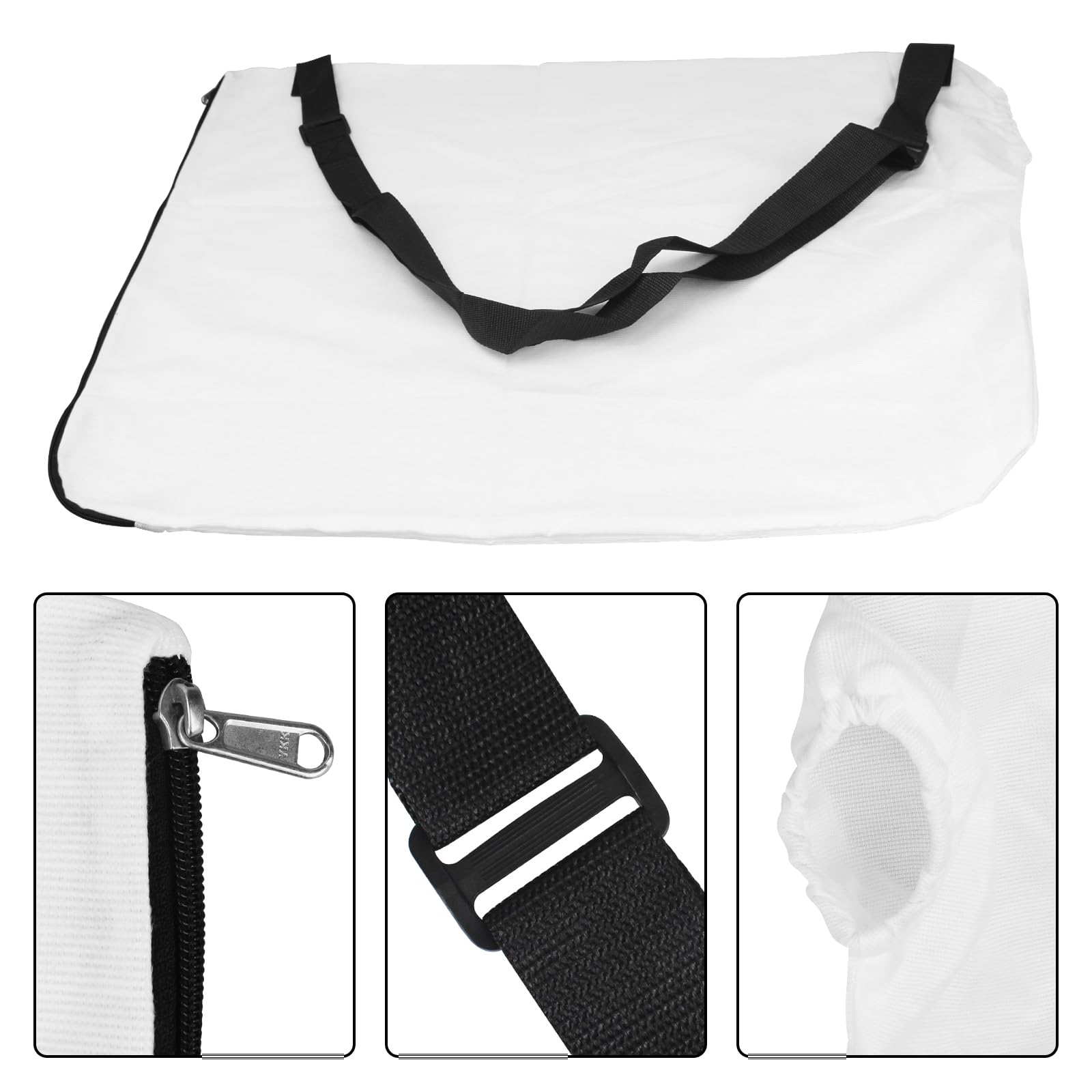 Bolsa de vacío para soplador de hojas, se adapta a la mayoría de sopladores, compatible con sopladores de hojas y rastrillo ultra soplador