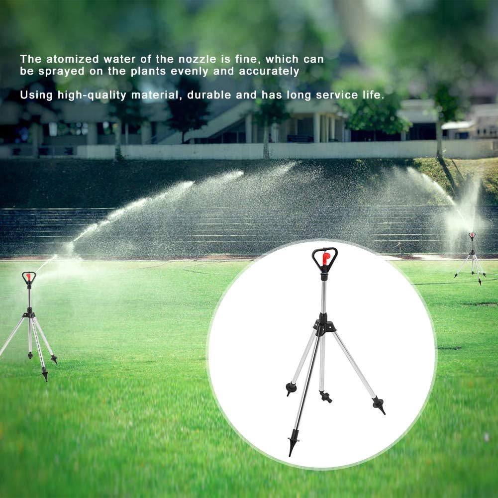 Tripod Sprinkler,360 Degree Adjustable Tripod Atomization System Garden Lawn Irrigation Tool