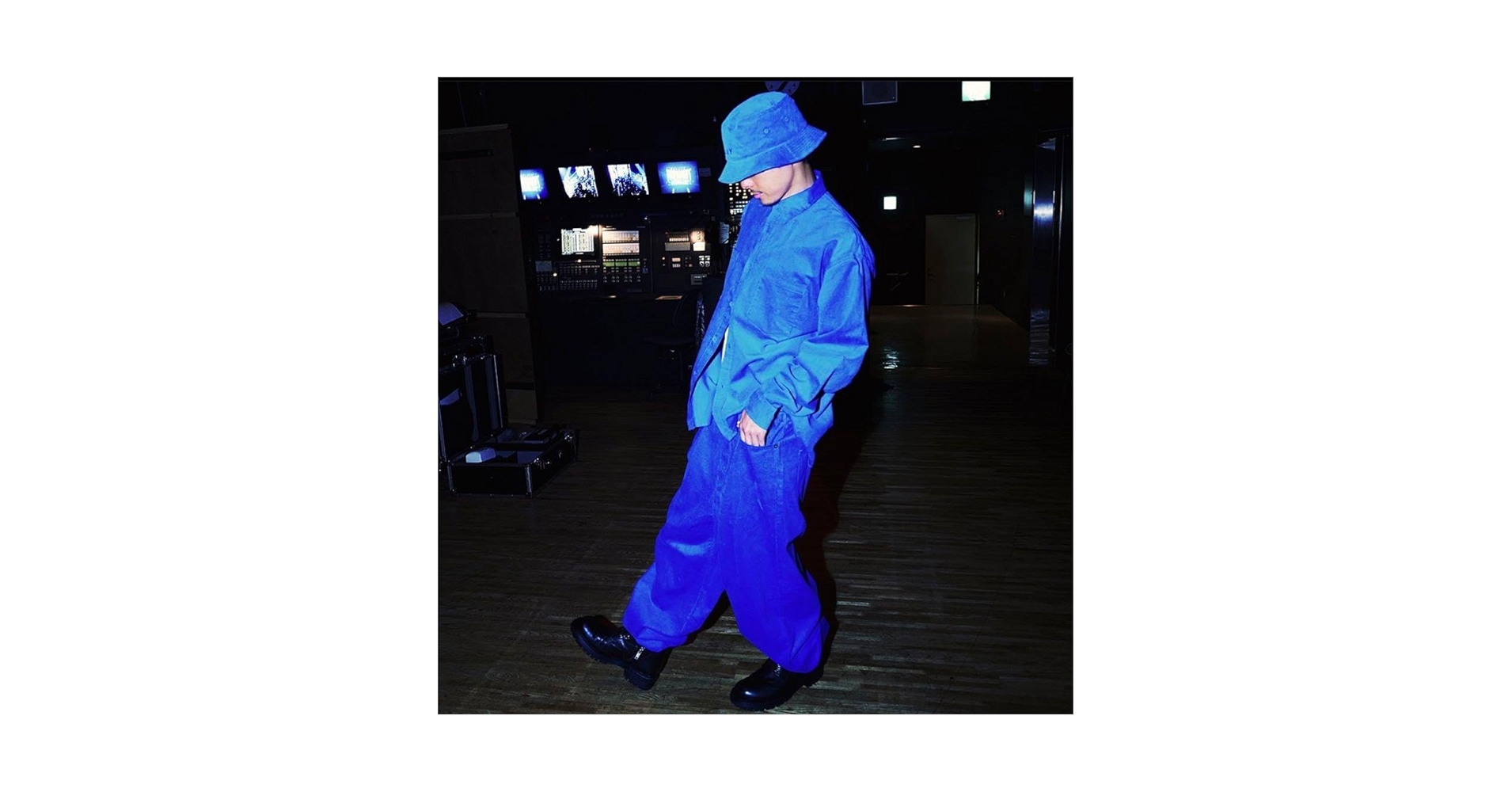 Amazon.co.jp: 今市隆二 RILY バケットハット ブルー 青 : ファッション