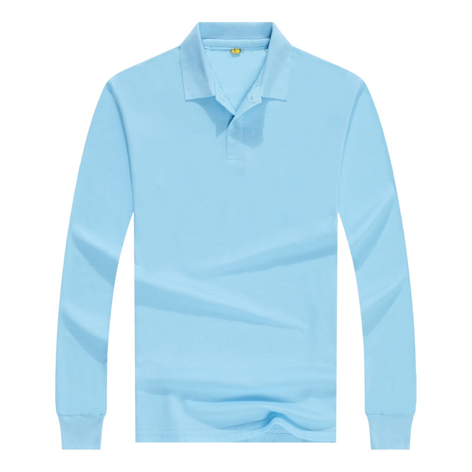 HOBTEC Dressshirt Autumn and Winter Men's Long Sleeve Polo Shirt Personal Team Workwear Custom Print and Embroidery (Color : Hortel�, Size : 4XL 87-95kg)