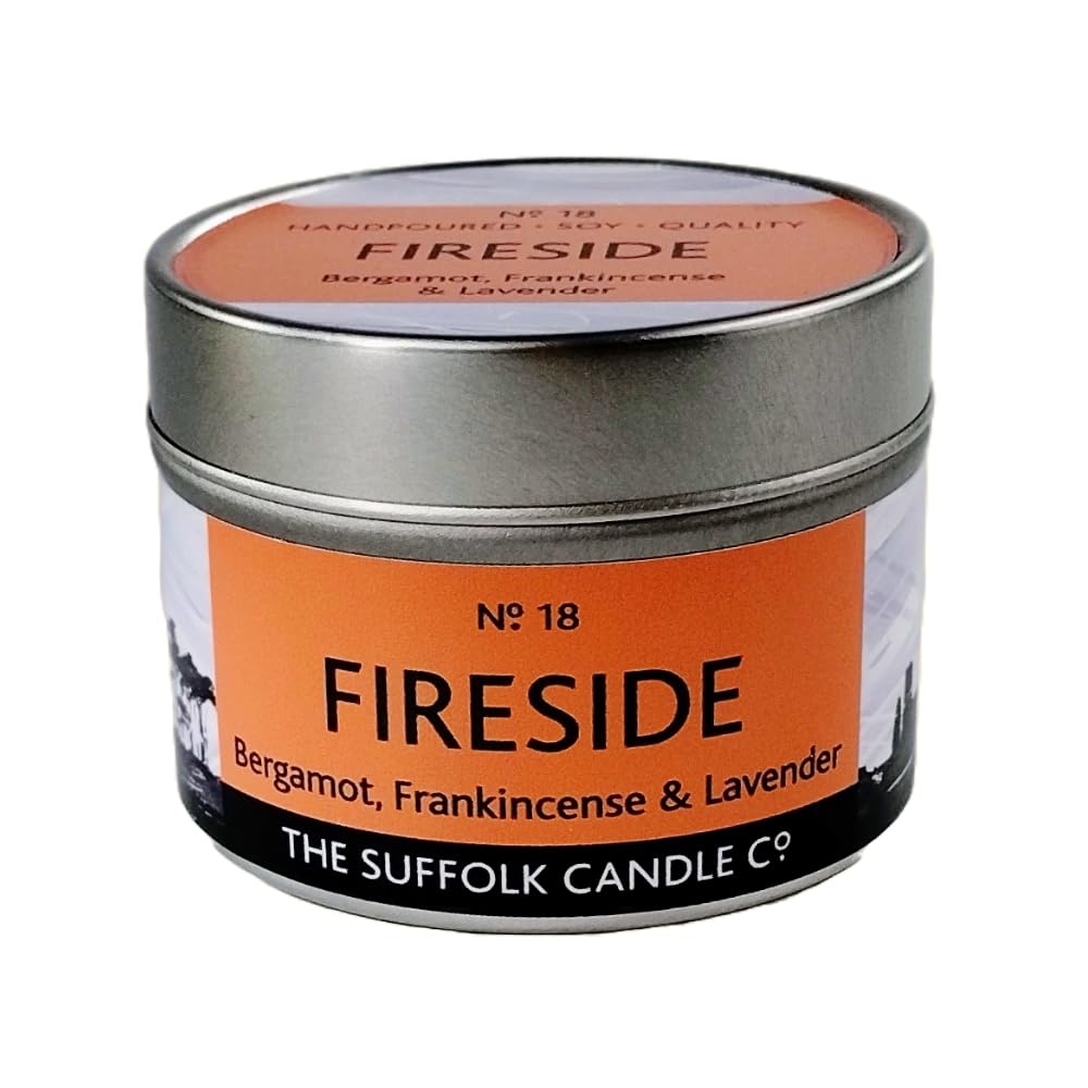 FIRESIDE - Bergamot, Frankincense and Lavender - handmade soy candle - 100g