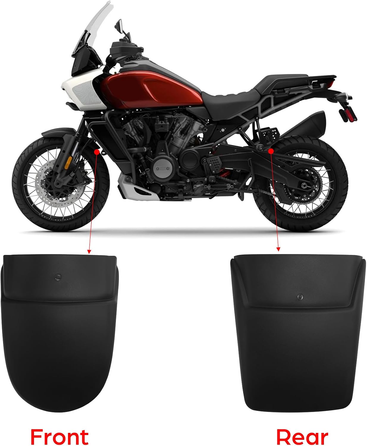 TCMT Front & Rear Fender Mudguard Fit For Pan America RA1250 2021-2025 Pan America Special RA1250S 2021-2025 CVO Pan America RA1250SE 2024-2025