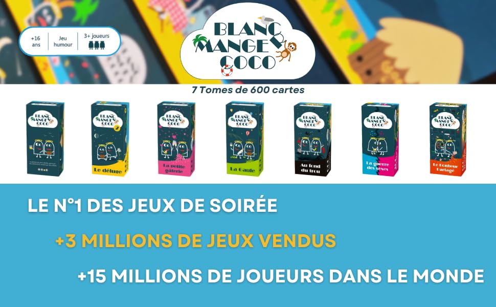 Blackrock Games Blanc Manger Coco Le Bonheur PARTAGÉ - Jeu d'ambiance - idéal Entre Amis et en Groupes - Jeu pour Adultes Amusant - Jeux - Jouets