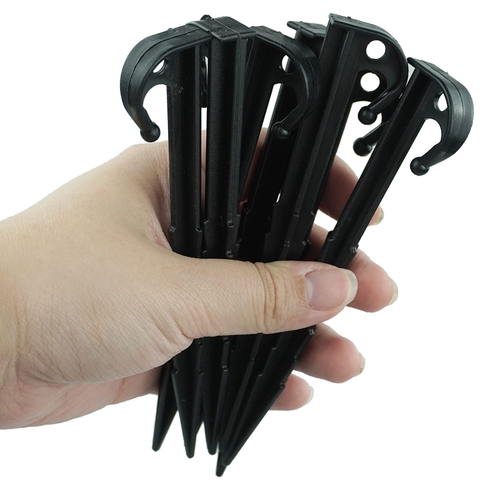 20 Stück Kunststoff Heringe, 14.5cm Kunststoff Zeltheringe Zeltnägel, Robuste Erdnägel Camping Erdanker Plastik, Gartenheringe Zelt Stakes, für Zelte 