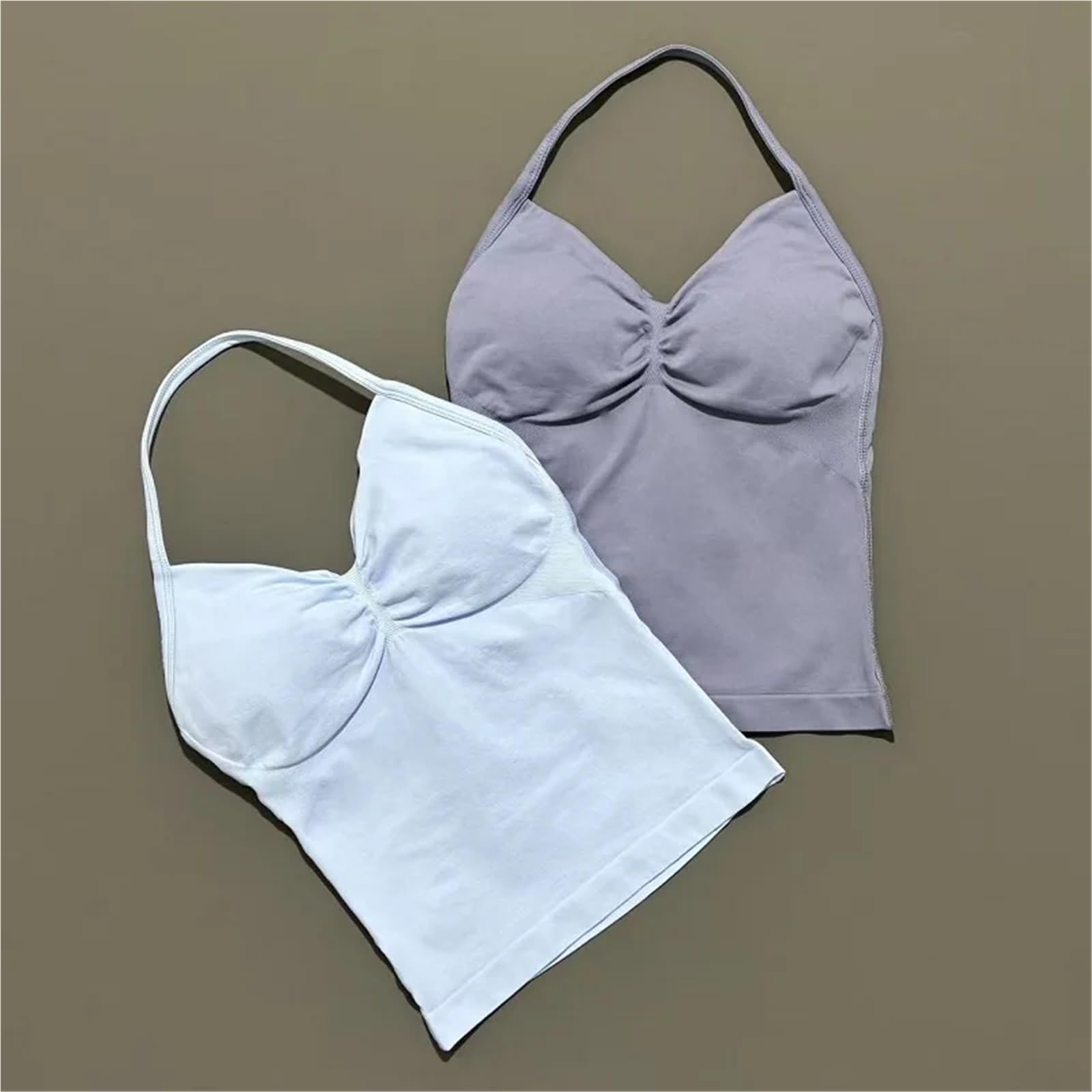 Canotte Senza Schienale da Donna con Top Spalline Lunghe e Canottiera Yoga per Donne