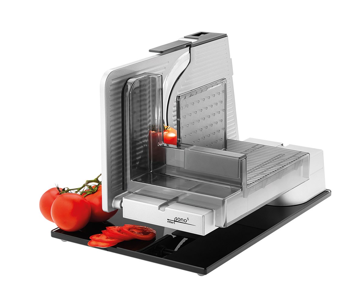 ritter Allesschneider sono 5, elektrischer Allesschneider mit ECO-Motor, made in Germany, Silbermetallic