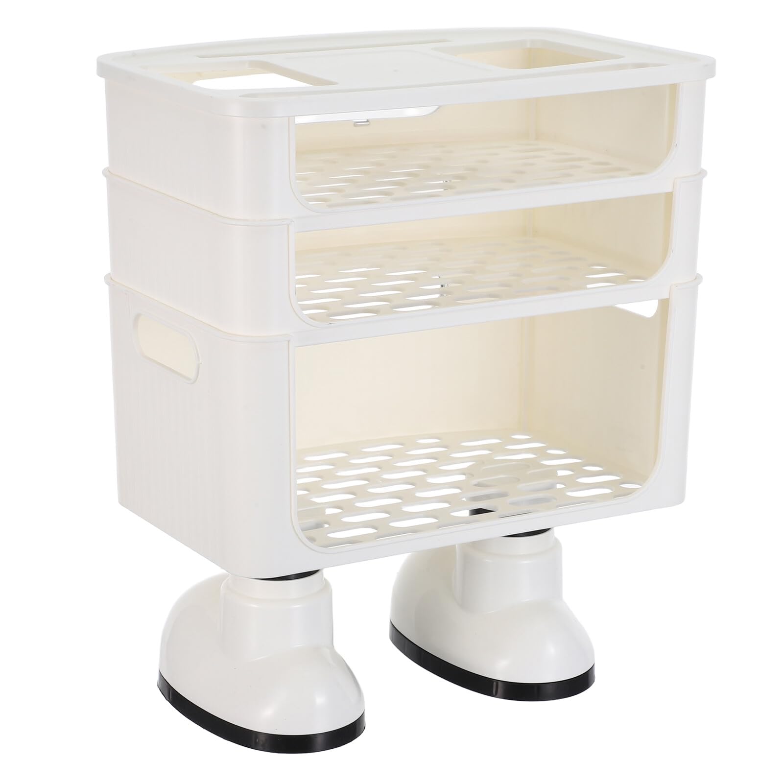 Scatola di Archiviazione Router Wifi in Pp a 3 Livelli Gestione Cavi Ottimizzata e Design Portatile per Camera da Letto e Ufficio