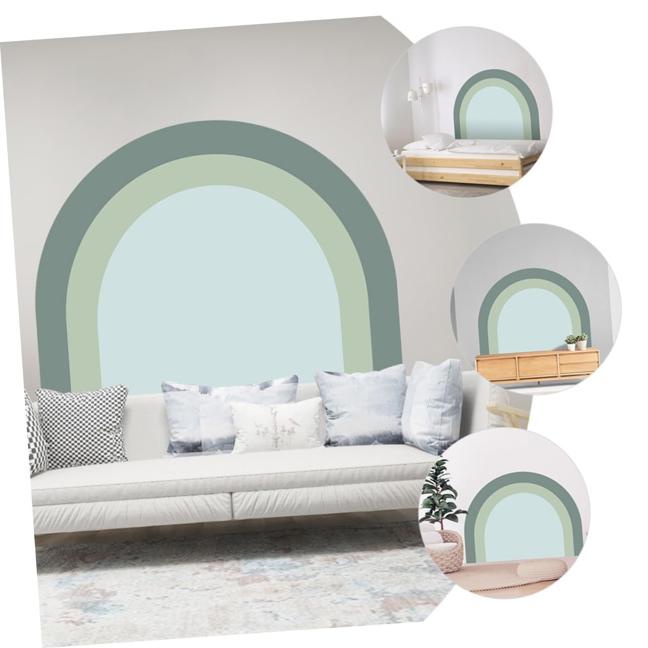 WOONEKY Calcomanía de Pared Geométrica de Pvc Adhesivo Fuerte y Diseño Moderno, Extraíble, Adecuado para Dormitorios y Ventanas, Pegatina Decorativa Resistente Grietas