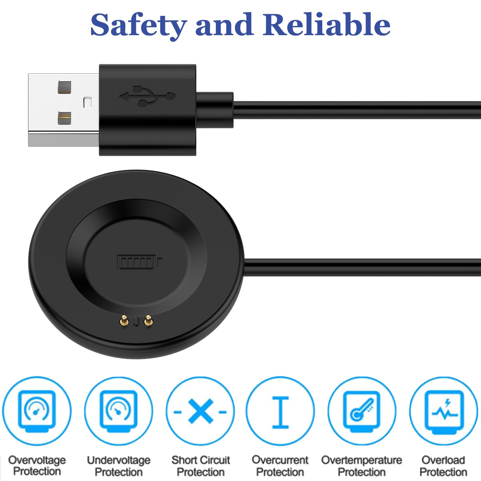 EXMRAT Charging Cable for iTouch Air 3 / Air 4, Replacement Charger for iTouch Air 3 4 SE & Sport 3 & Explorer 3 Smartwatch 100cm / 3.3ft