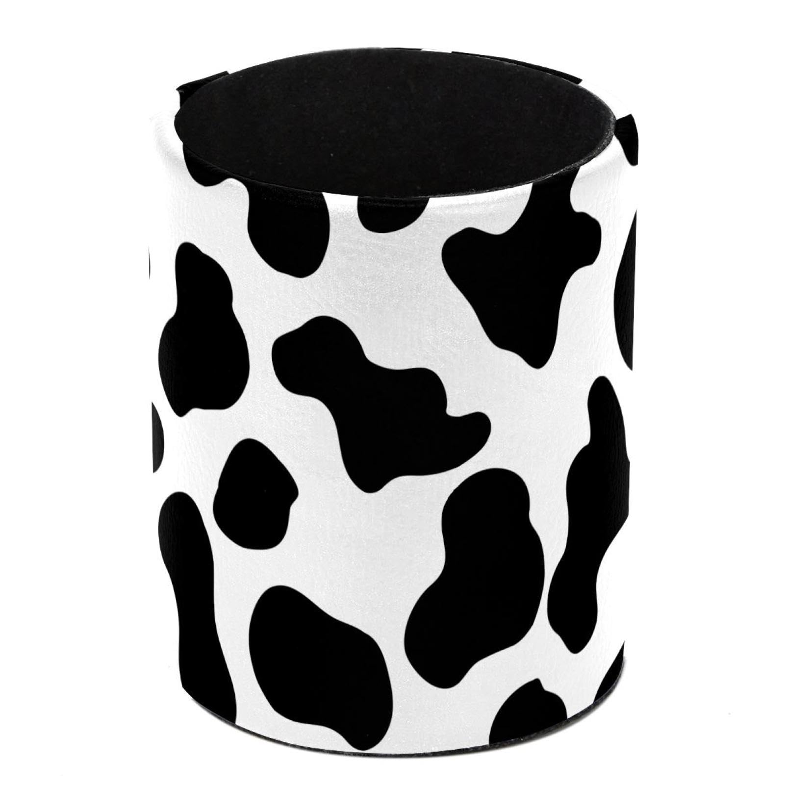 FWJZDSP Pen Holder For Your Desk, Leather Pencil Holder Easily Organizes All Pens and Desk Accessories, Cow Skin Pattern Pen Cup For Your Office Decor