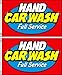 Hand Car Wash Full Service Two (2) 3'X5' Flags Banner Signs