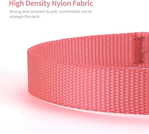 Miniatura 8 de AUDWUD Collar de nailon grueso, collar clásico ajustable para perro en varios colores, adecuado para perros pequeños, medianos y grandes, 4 tamaños