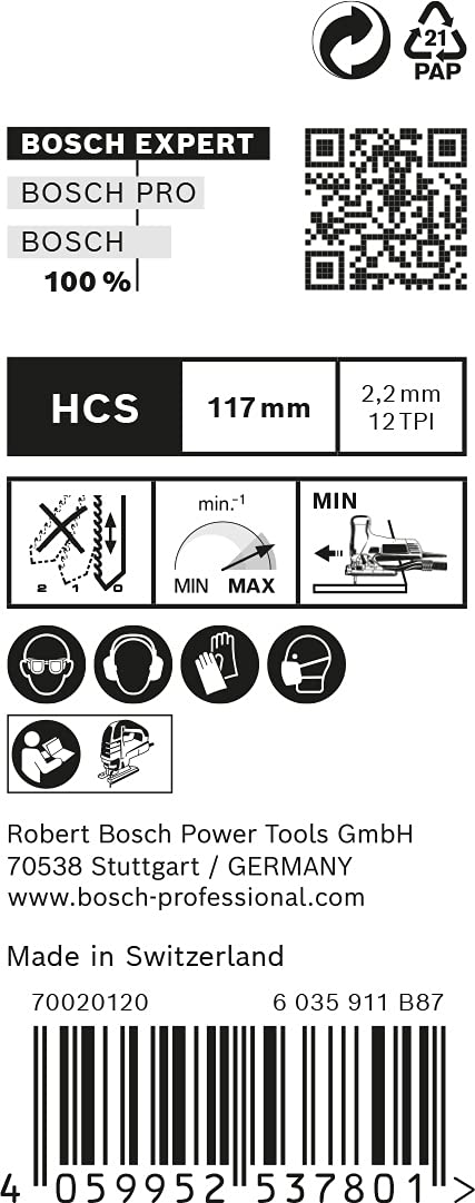 Bosch 25x Lame de scie sauteuse EXPERT Wood 2-side clean T308BO