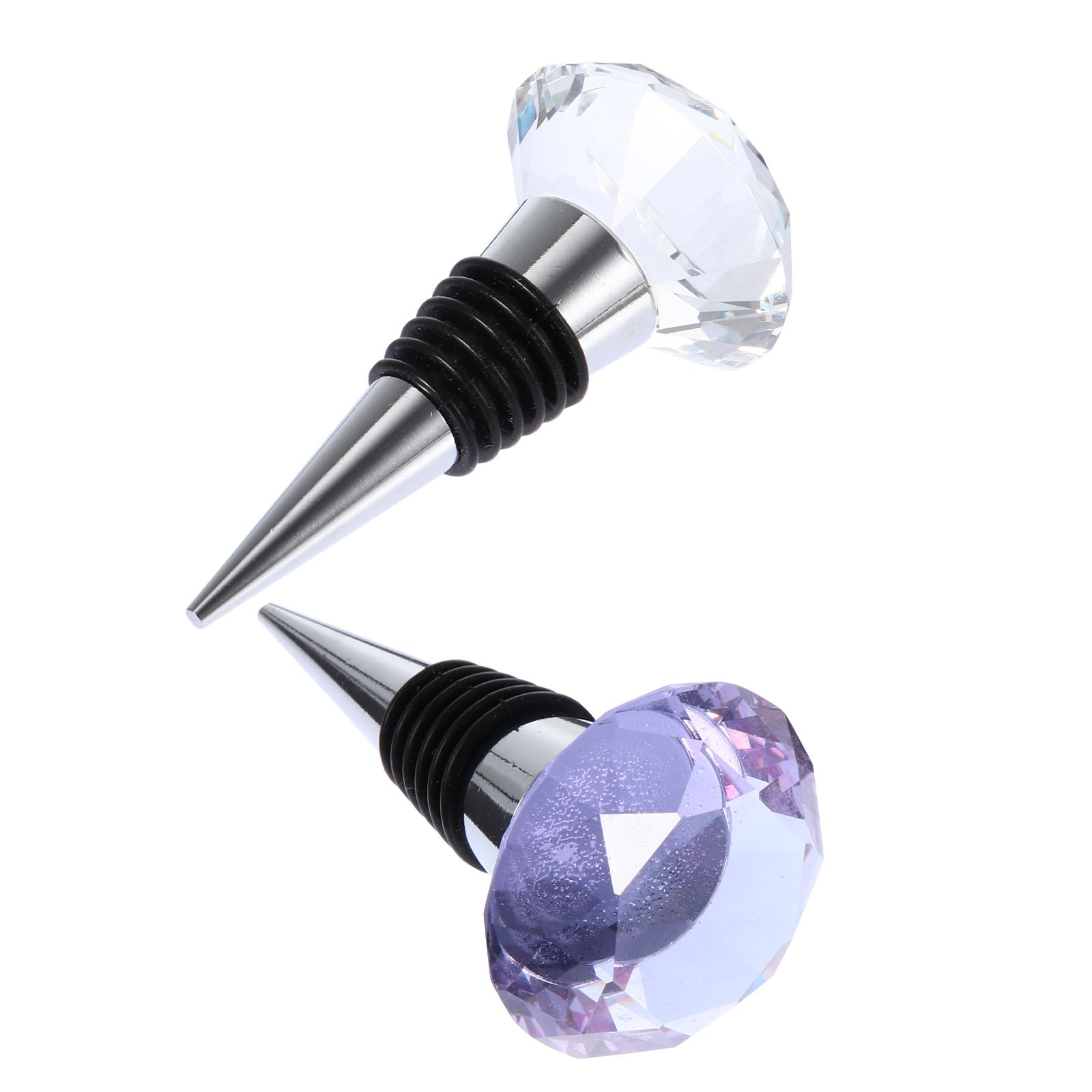 Evita la oxidación del vino con este tapón de vino de cristal hermético de 2 piezas