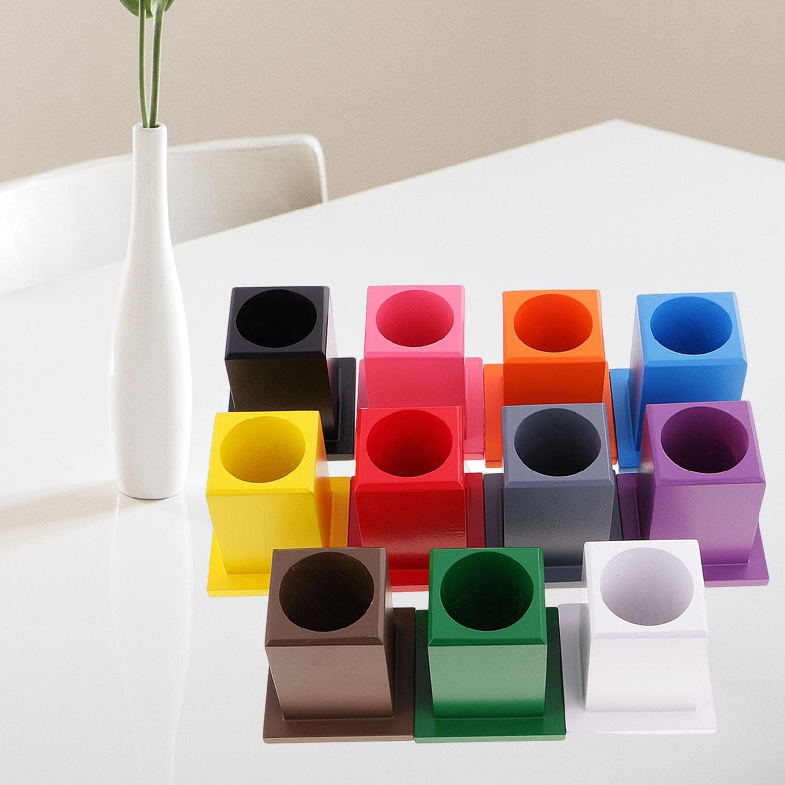 Amazon | Tiuimk モンテッソーリ 11色鉛筆ホルダーセット - 子供のため