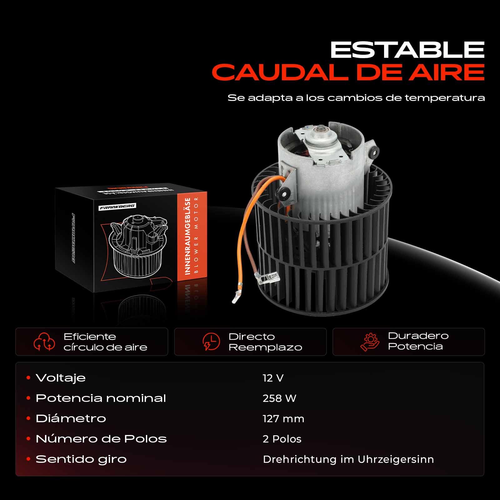 Frankberg Motor del ventilador del sistema de calefacción 90449576