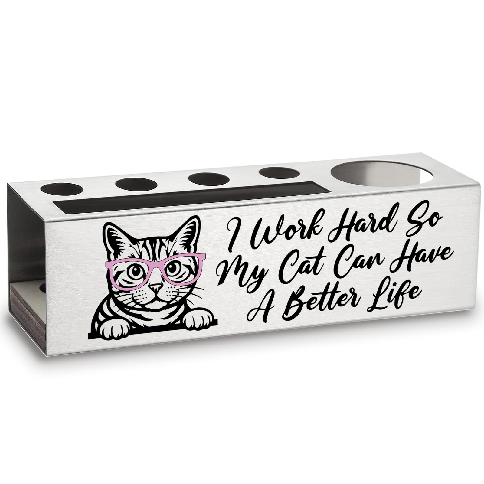 Pot à crayons chat américain à poil court et porte-stylo de bureau