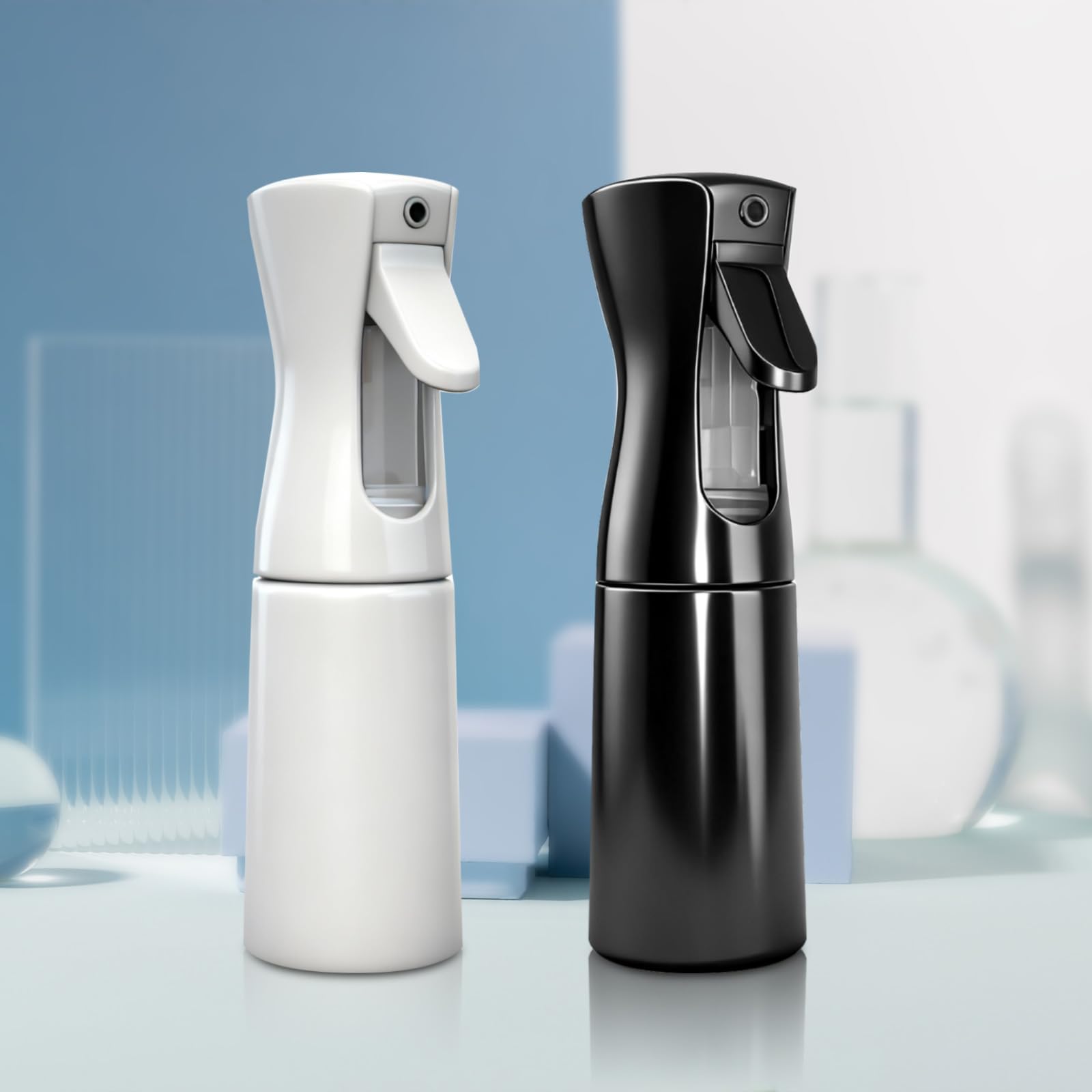 2Pcs Pulverizador Agua, 200ml Spray Agua, Vaporizador, Fina Niebla Pulverizador Continuo, Bote Spray Pulverizador, Atomizador para Peinado, Plantas, Mascotas, Limpieza y Hogar
