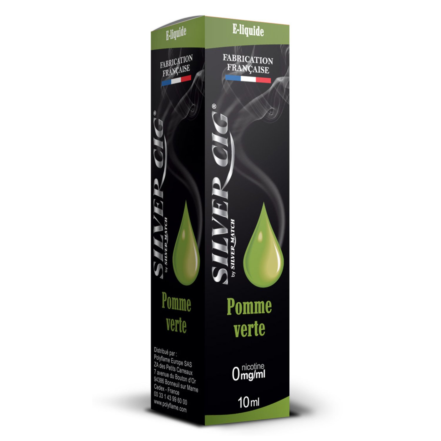 SILVER CIG - E-liquide SilverCig Pomme Verte 0 mg