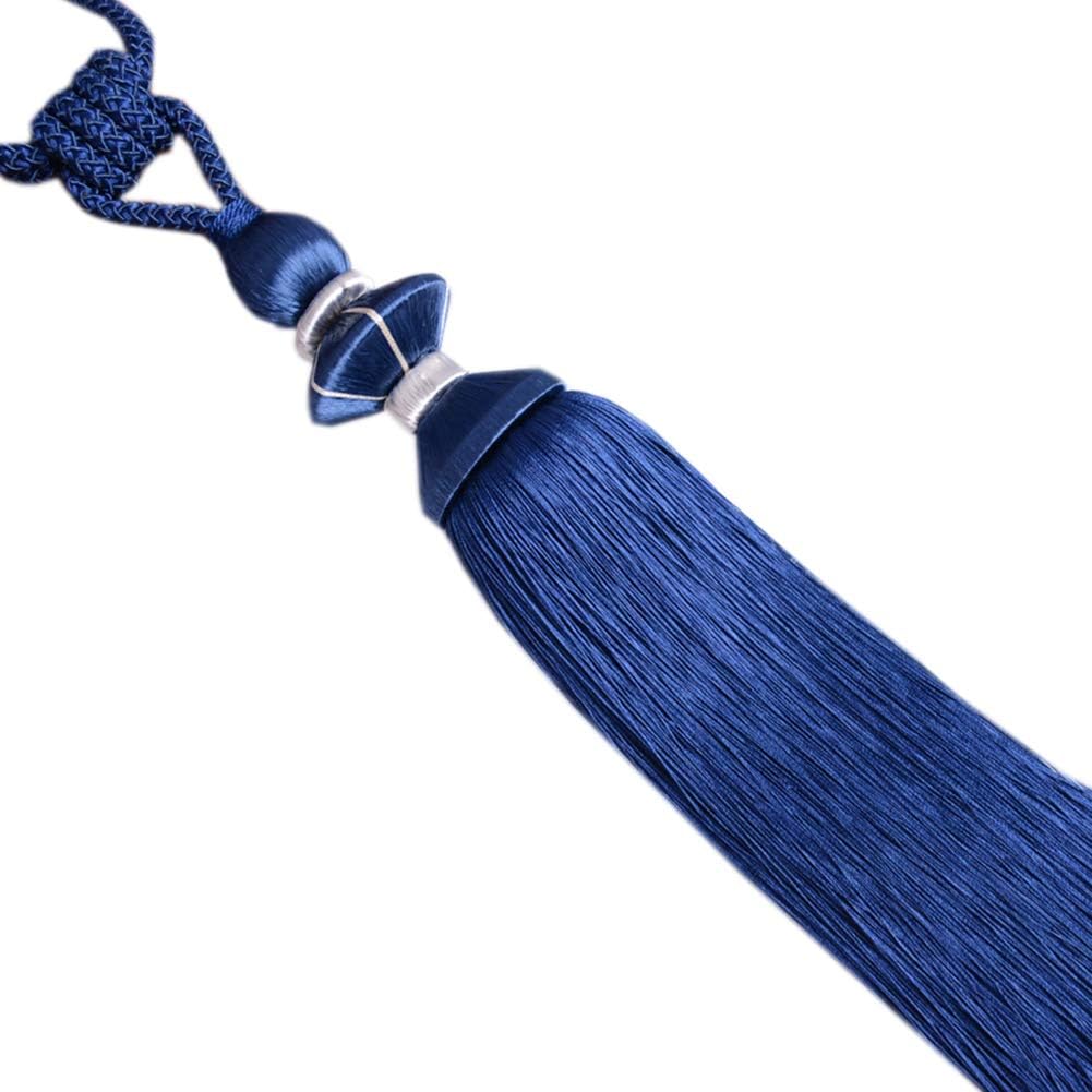 1 Pair Curtain Tiebacks Rope Fashion Tassel Curtain Holdbacks Tiebacks Curtain Buckle Holder (Rice Wine Color)
