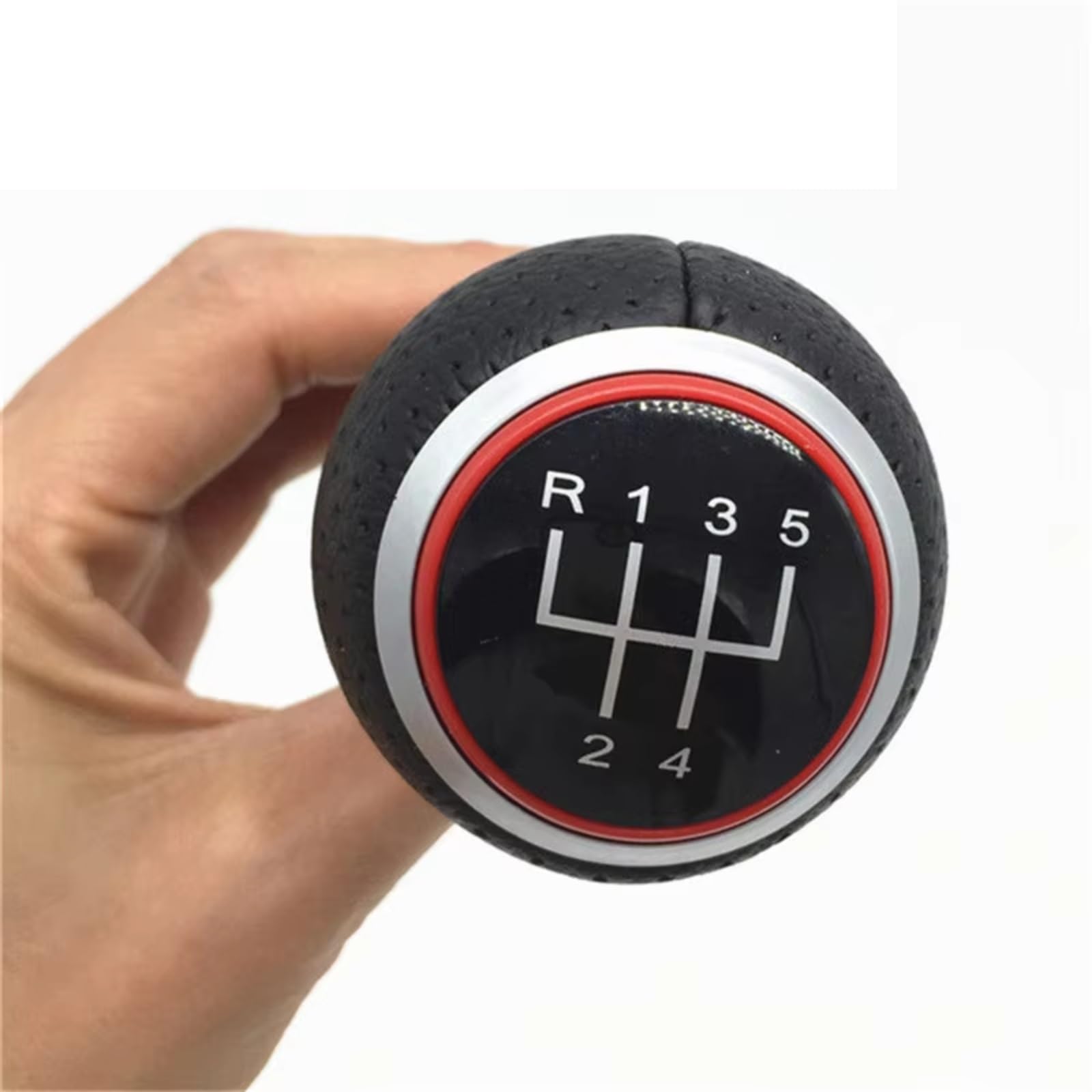 HILLAR Car Gear Stick Knob for Ibiza 6J for Seat for Leon MK1 12mm 5/6 Speed Gear Shift Knob Lever Stick(Red R12345)