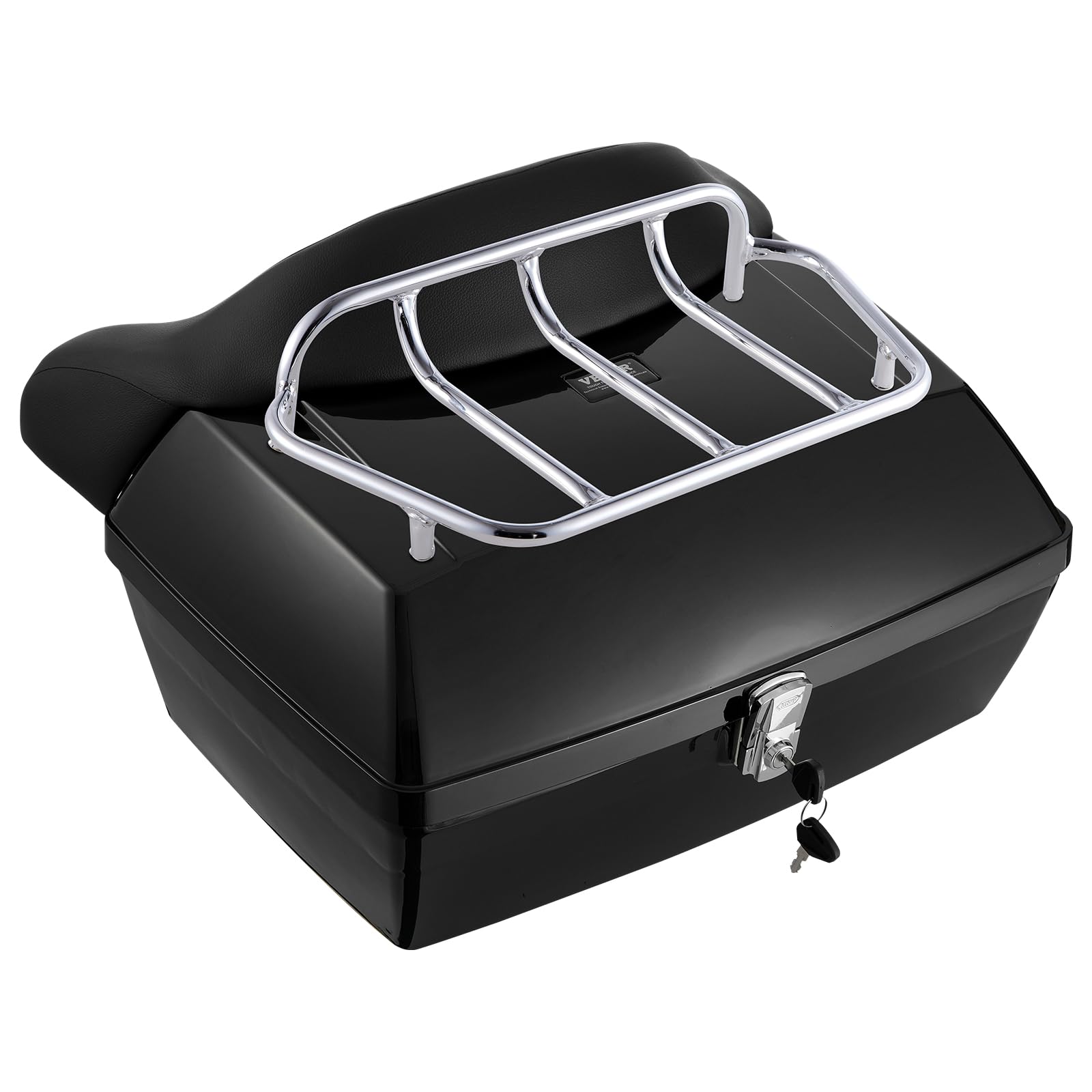 VEVOR Baúl Portacascos Universal para Motos 48 L Baúl de Moto de Material PP Maleta Portacascos Impermeable y Extraíble con Base de Múltiples Orificios Caja para Motocicleta 565 x 500 x 380 mm