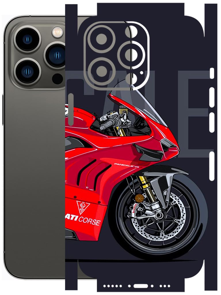 atodds full body skin wrap compatible with iphone 13 pro max - ducat | premium back screen guard protector, precision-cut skin sticker with scratchproof matte finish, peels off with zero residue