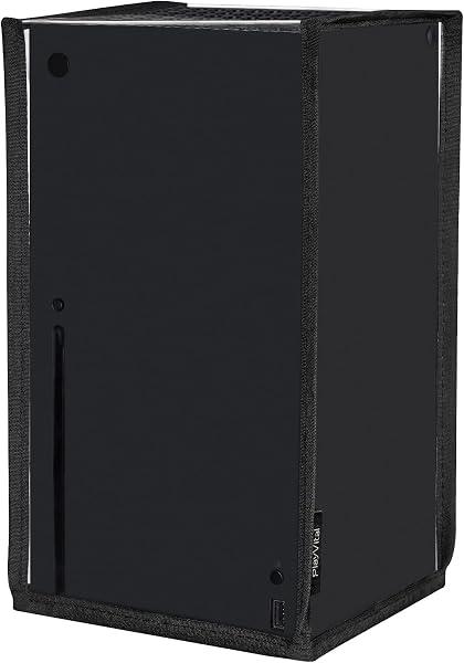 PlayVital Cover Copertura Antipolvere per Xbox Series X Console,Coperchio Verticale Protettivo Impermeabile per Xbox Series X Console-Trasparente - 1