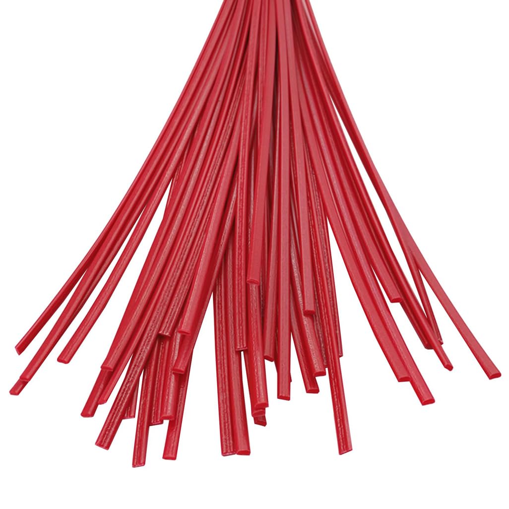 BDMRY Plastic Welding Rods,Plastic Welder Strips,Sticks PP Material Double Strand Red100pcs,Width* Thickness 5*2.4mm Length:1meter 100pcs