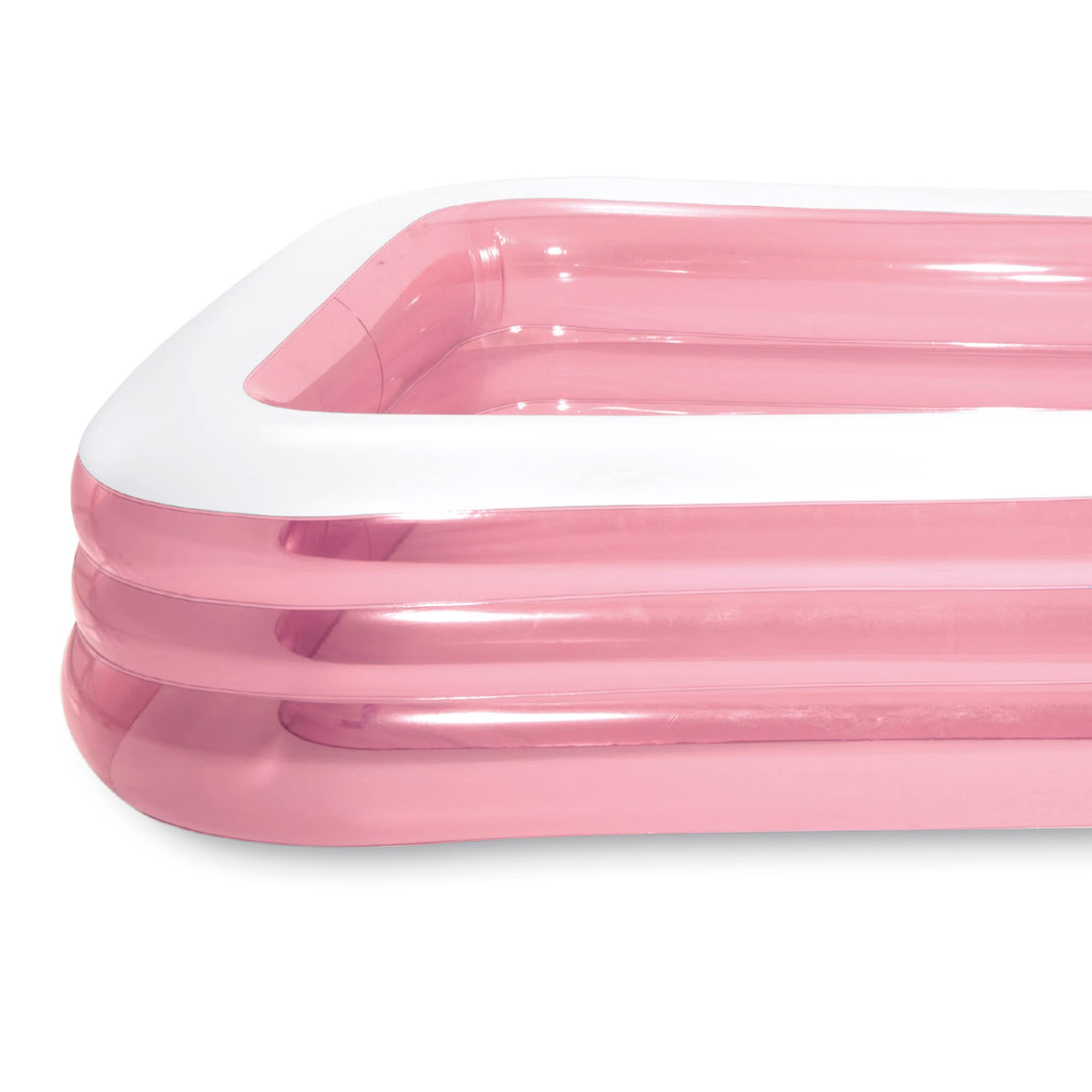 Intex 58487NP - Piscina Gonfiabile Swim Center Family Rosa, Vinile, Rosa, 305x183x56 cm