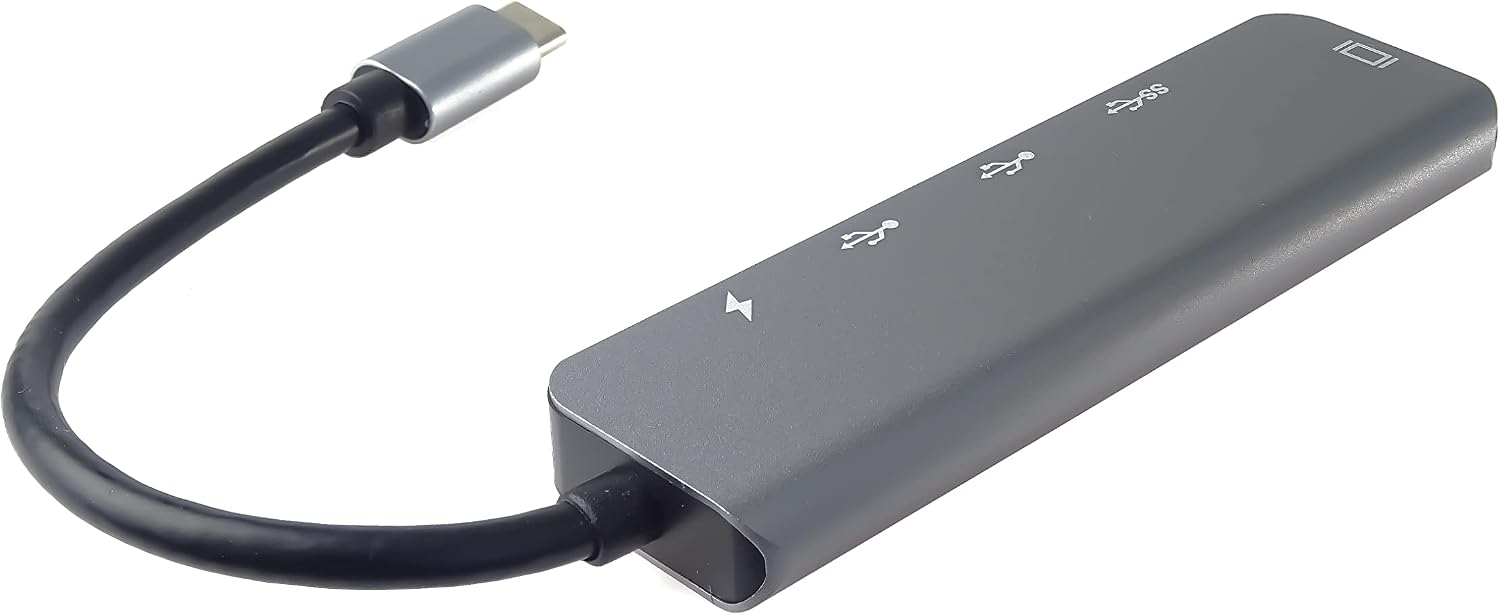 PremiumCord USB-C Dock with 4K HDMI, USB 3.0, 2X USB 2.0 and PD 5A/20V, UHD Resolution 4K 2160p 30Hz, Full HD 1080p, USB 3.2 Type C, Aluminium Housing, Length 20 cm
