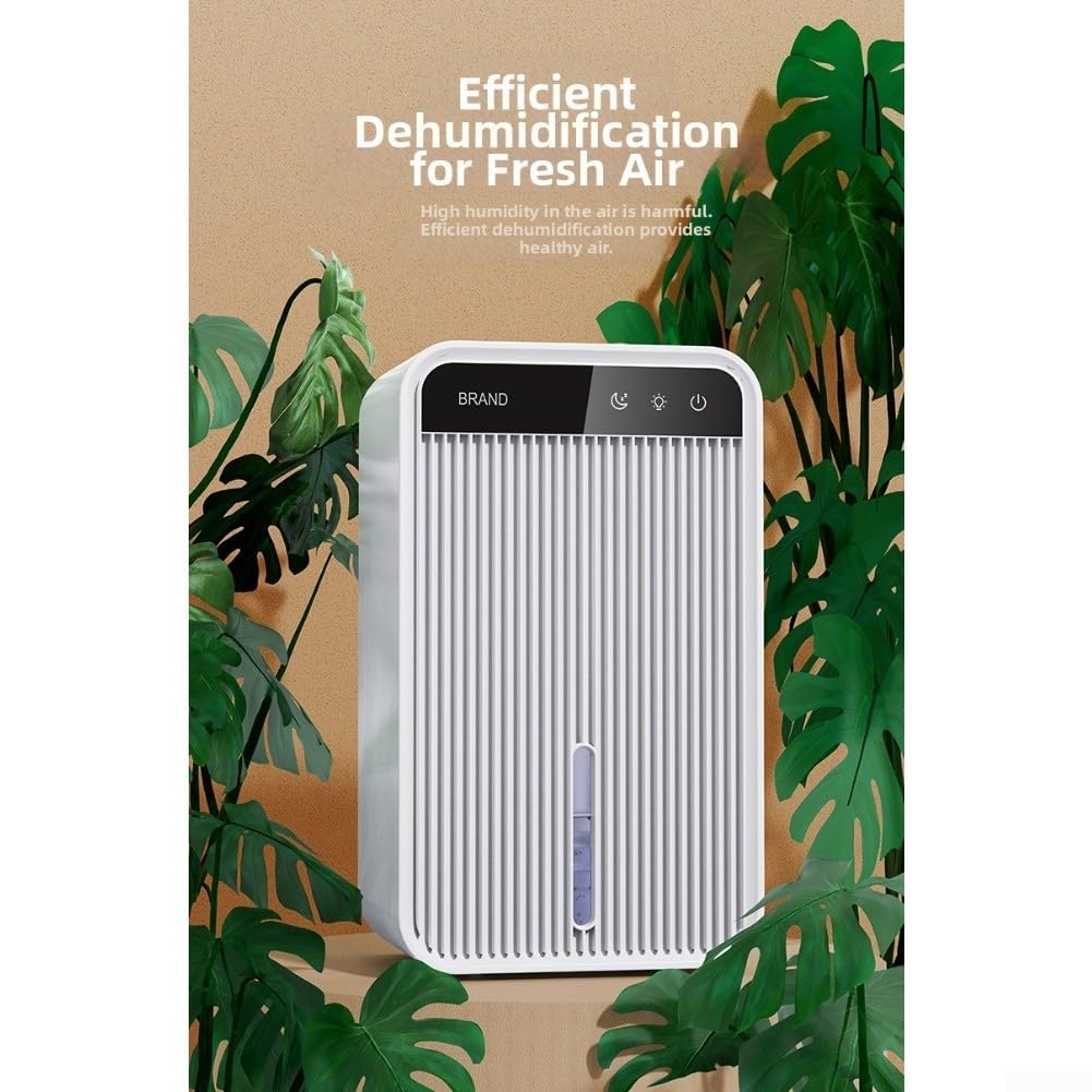Deumidificatore elettrico compatto, capacità 1,8 litri, funzionamento ultra silenzioso, funzione di risparmio energetico, scarico automatico per asilo nido cantina armadio piccolo spazio
