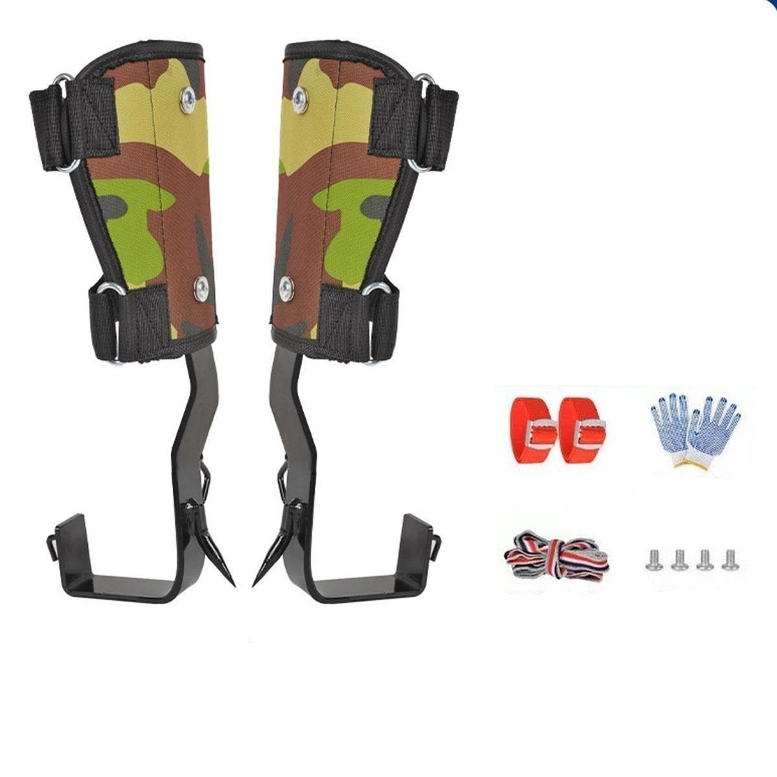 Pointes d'escalade d'arbre Crampons d'Arboriste Griffes d'Élagage en Acier Robuste avec Sangles Réglables