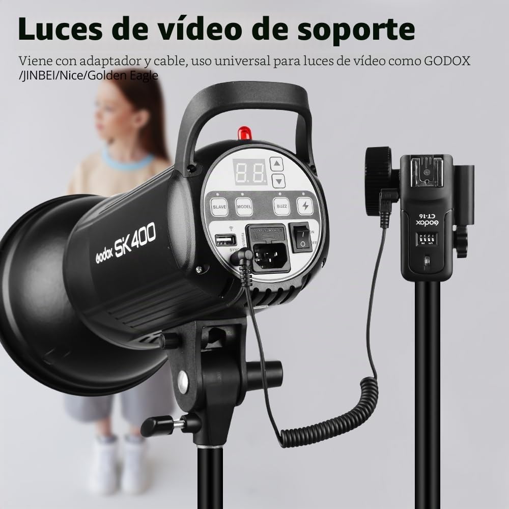 GODOX CT 16 CT-16 Trigger 16 Channels Wireless Radio Flash Transmitter+3pcs Receiver Set Compatible con Canon Nikon Pentax DSLR cámara