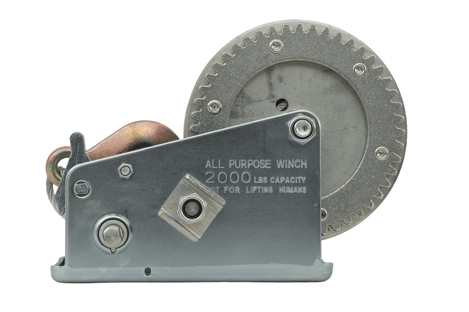 Knott Argano Manuale a Fune da 900 kg per Rimorchio, Verricello con Cavo d'Acciaio e Gancio per Carico Barche, Quad e Attrezzature, Modello 6X0017.008