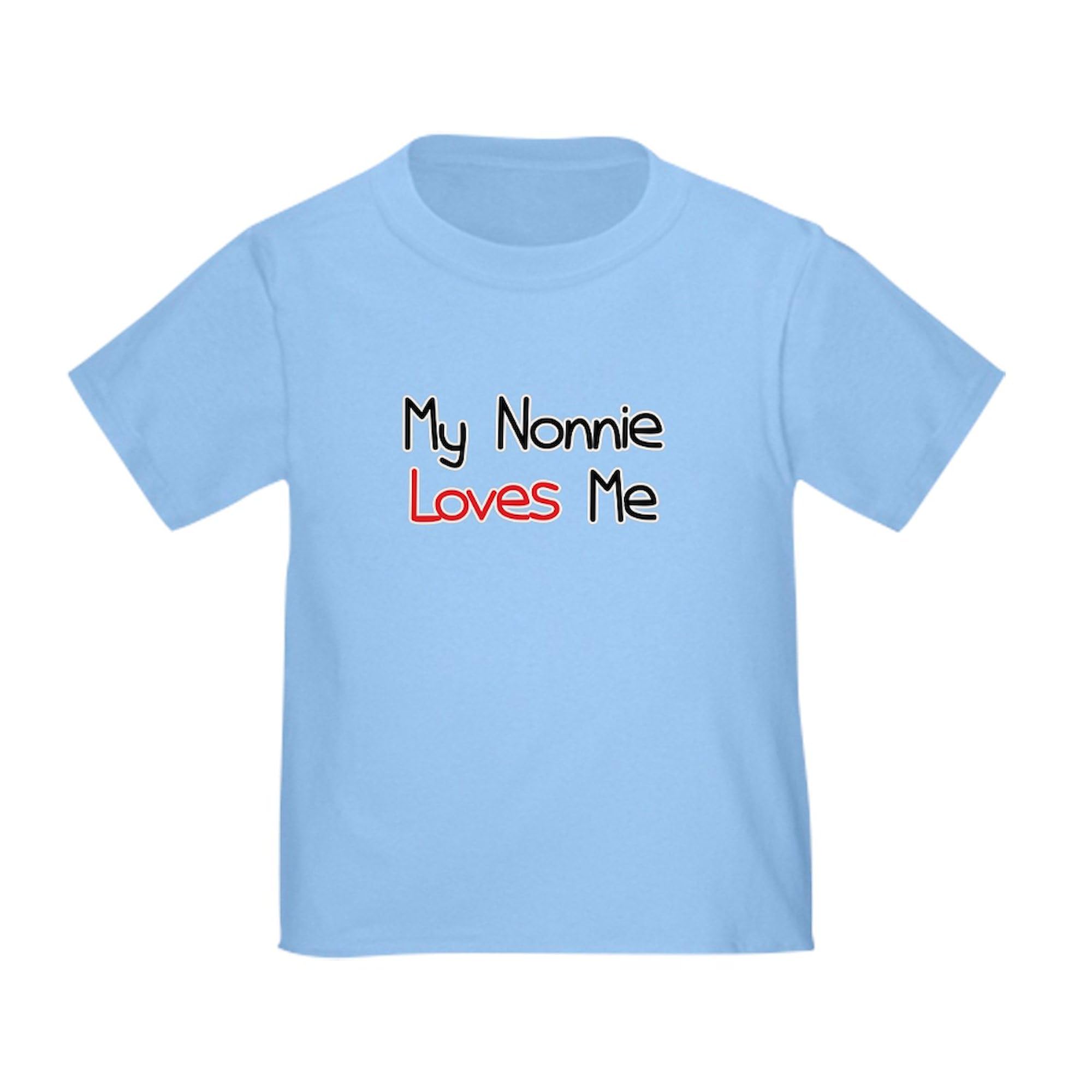 CafePress My Nonnie Loves Me Toddler T Shirt Toddler Graphic Tee, 100% Cotton Baby Blue