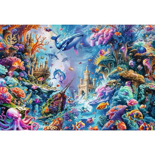 Trefl Underwater World - Rompecabezas de 1500 piezas 33.4"x22.8" miniatura 2