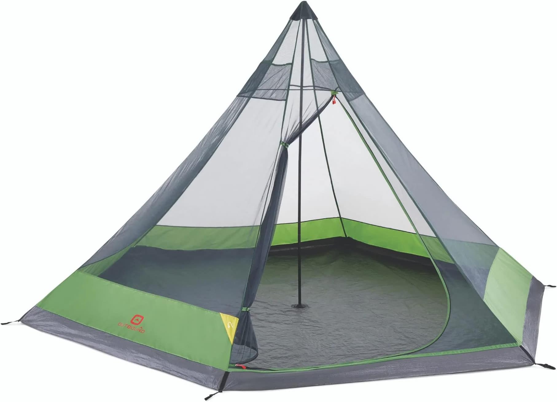 Outbound 6-Person Festival Tent for Camping with Carry Bag and Rainfly | Water Resistant | 2 Season | Green