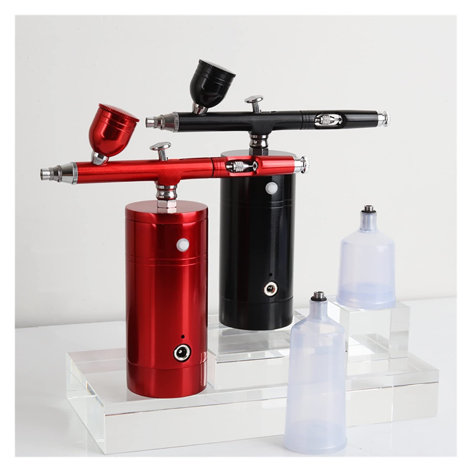 Kit D'aérographe De Peinture Mini Pistolet De Pulvérisation De Compresseur D'air Portable Pour La Décoration De Gâteau(red