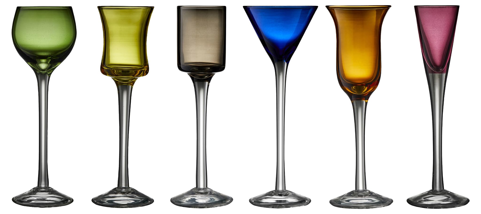 Schnappsglas, Likörglas, 6-teilig, Assorted Farben