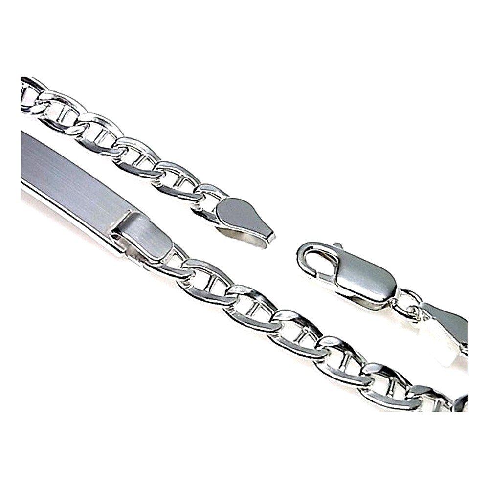 Bracciale rigido con ancora cava liscia in argento sterling 925 m [AB0520]